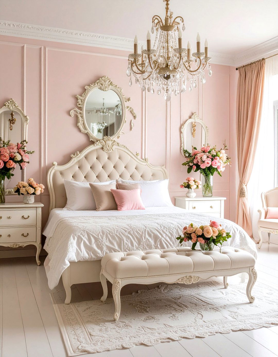 Romantic Vintage White Bedroom - 24 White Bedroom Ideas