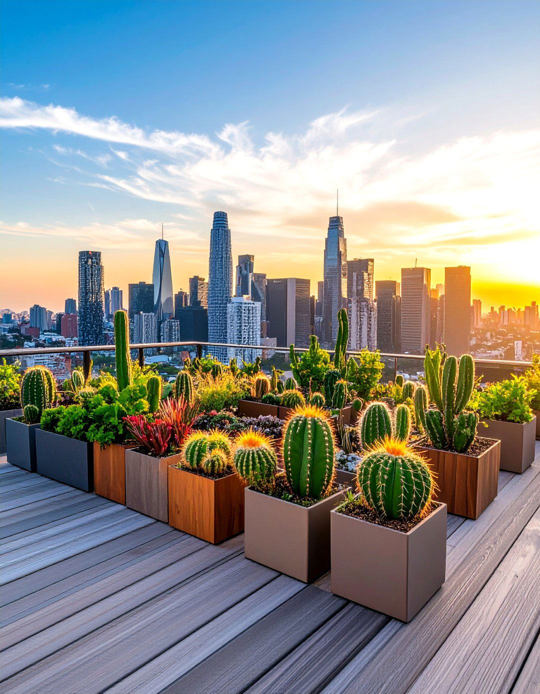 Rooftop Container Garden - 24 Cactus Garden Ideas