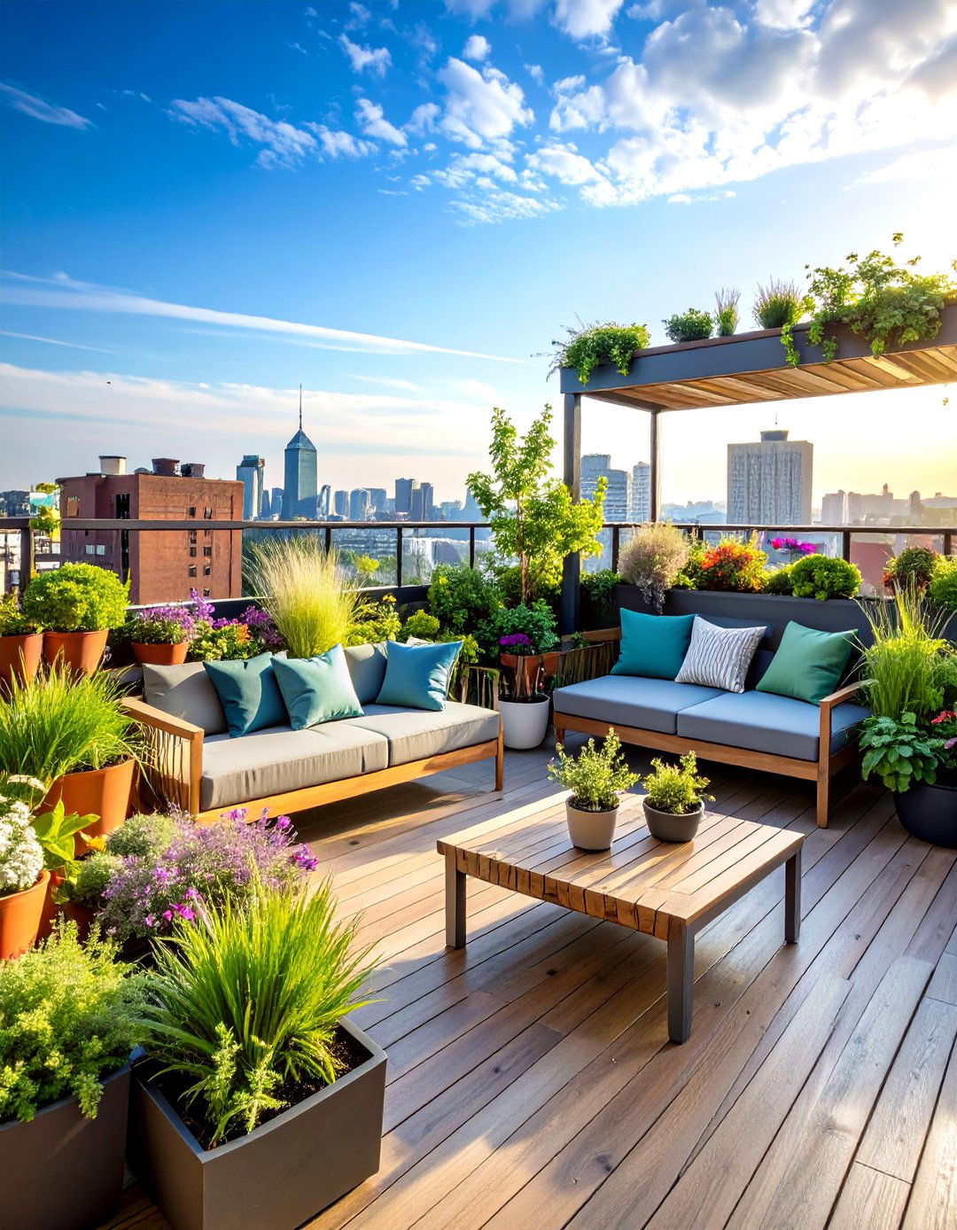Rooftop Courtyard Garden Space - 24 Courtyard Ideas