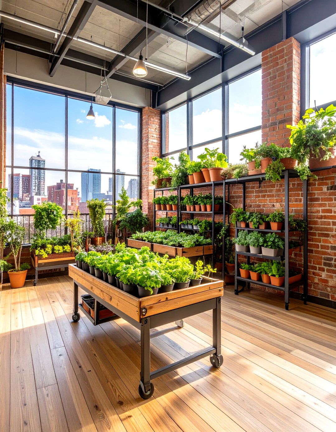 Rooftop Garden Nursery with Container Plant Arrangements - 24 Nursery Garden Ideas