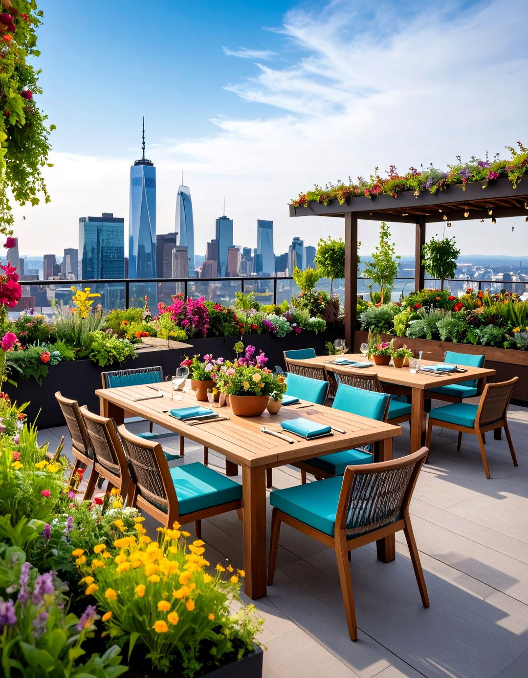 Rooftop Garden Paradise - 24 Restaurant Interior Design Ideas