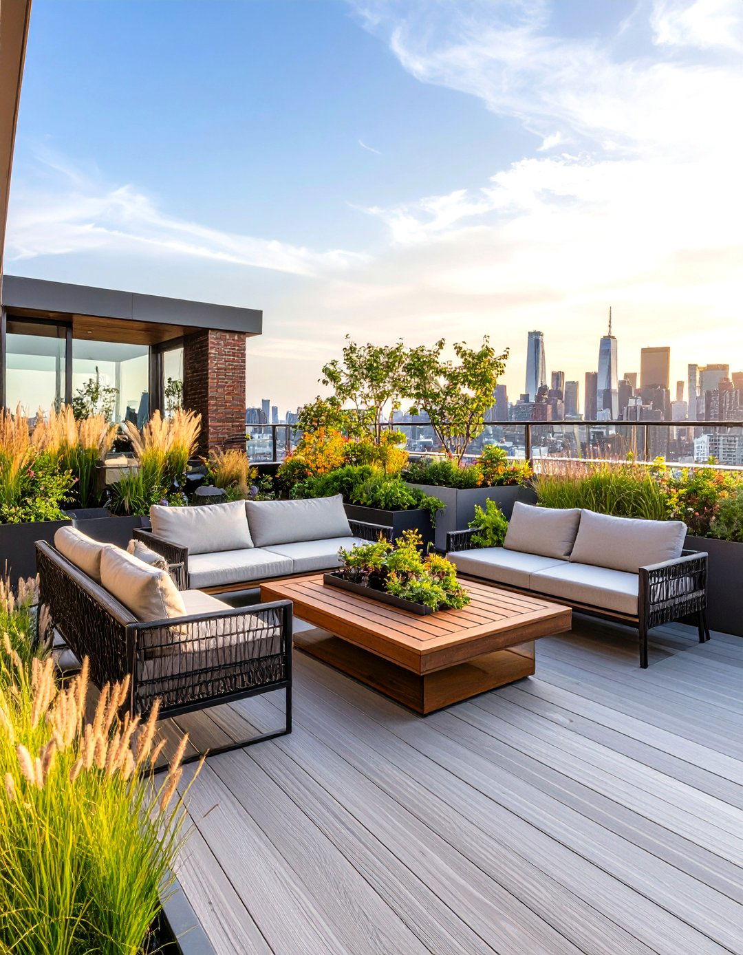 Rooftop Patio with Wind Resistant Design - 24 Small Patio Ideas