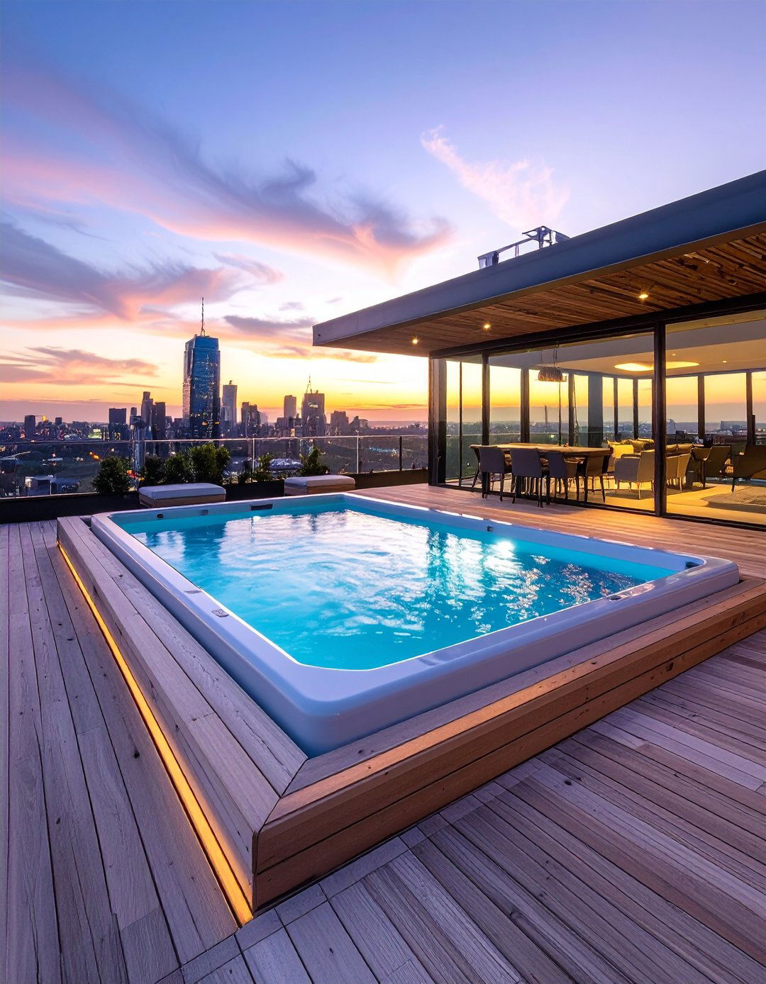 Rooftop Plunge Pool Installation - 24 Plunge Pool Ideas