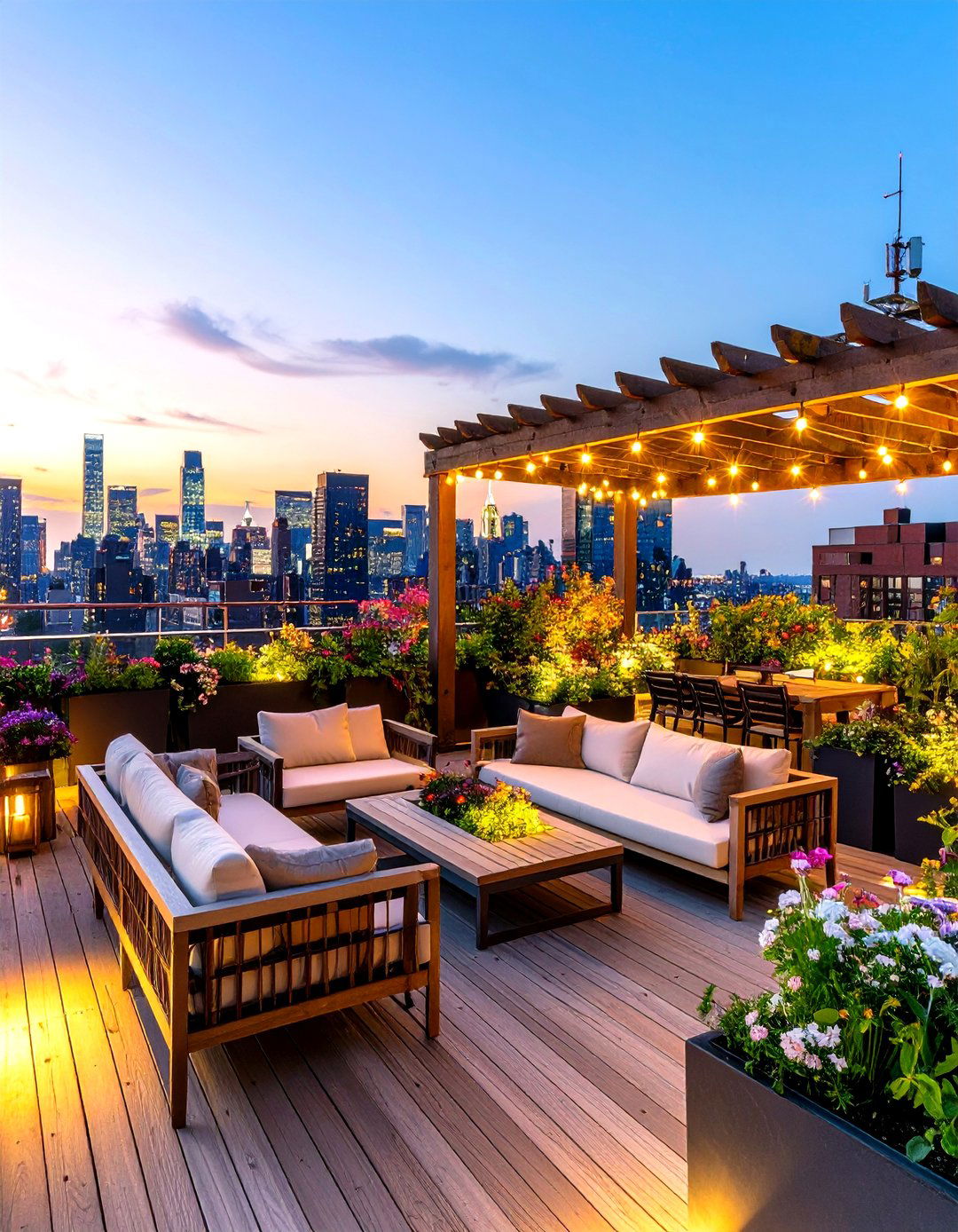 Rooftop Terrace Garden Retreats - 24 Penthouse Design Ideas