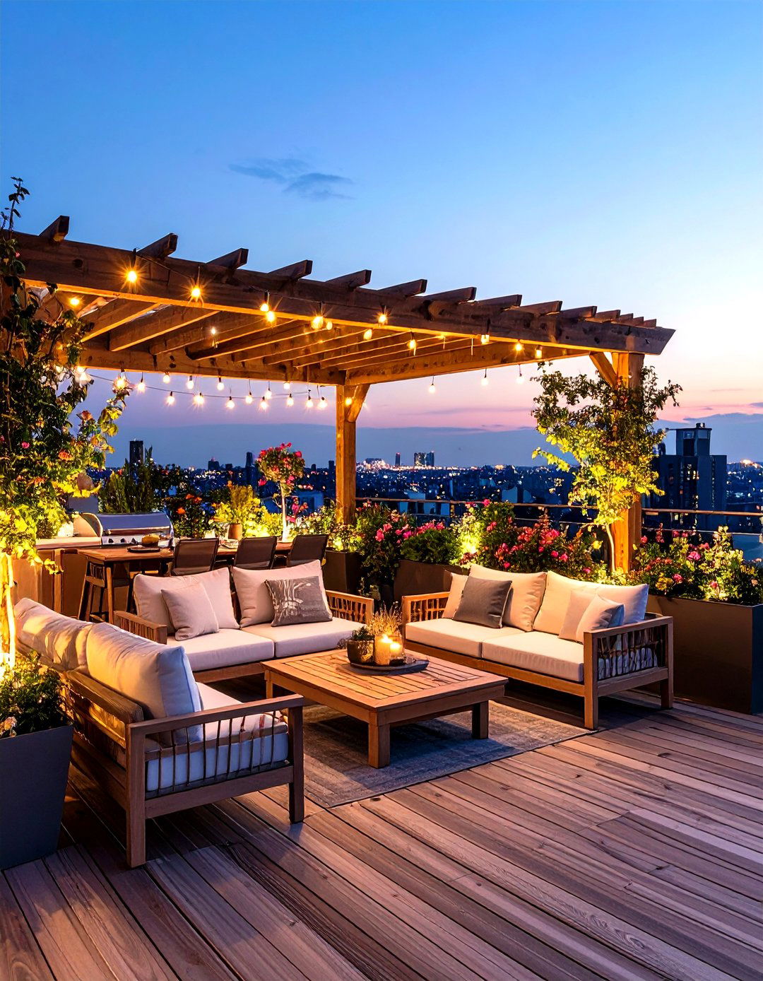 Rooftop Terrace and Outdoor Dining - 24 Mexican Style House Design Ideas