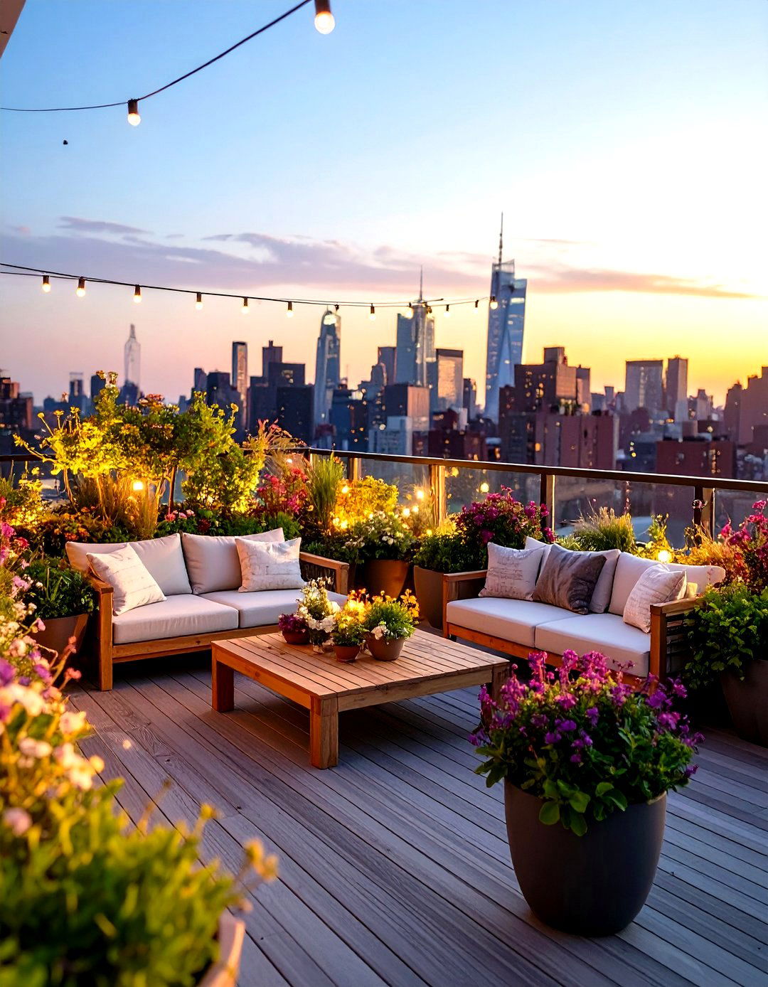 Rooftop Urban Garden Terrace - 24 Lanai Porch & Patio Designs