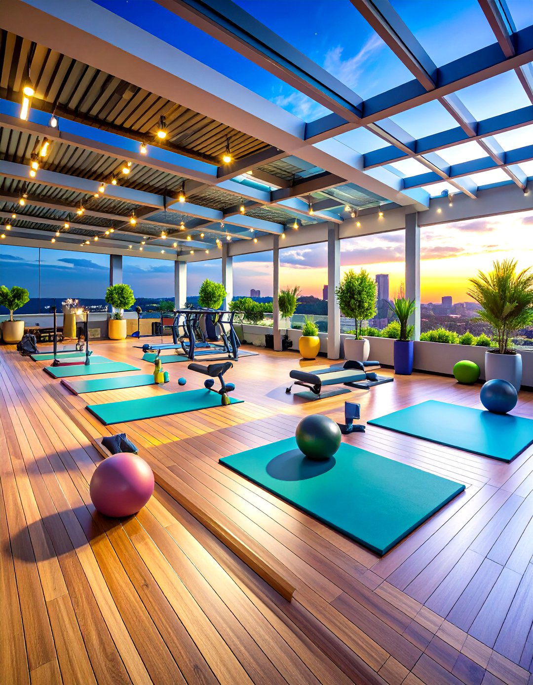 Rooftop Workout Exercise Studio - 24 Residential Rooftop Design Ideas