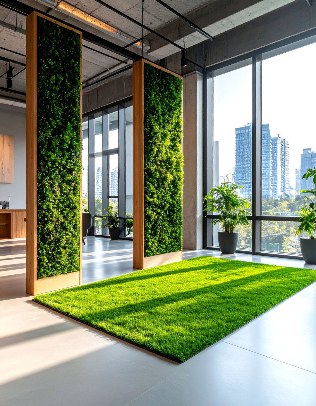 Room Divider Solutions - 24 Artificial Grass Wall Design Ideas