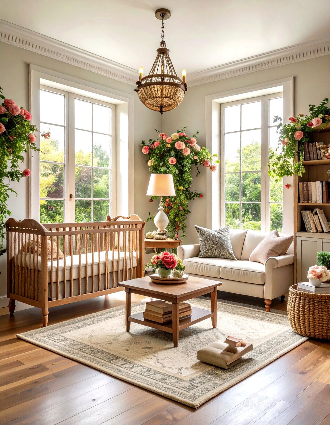 Rose Garden Nursery with Classic Floral Elegance - 24 Nursery Garden Ideas