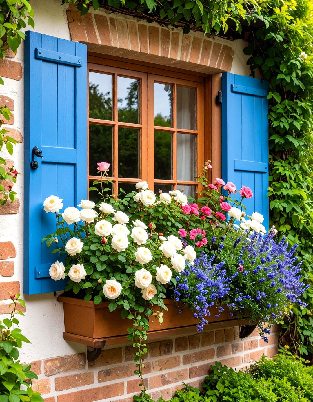 Rose Garden Window Box - 24 window box ideas