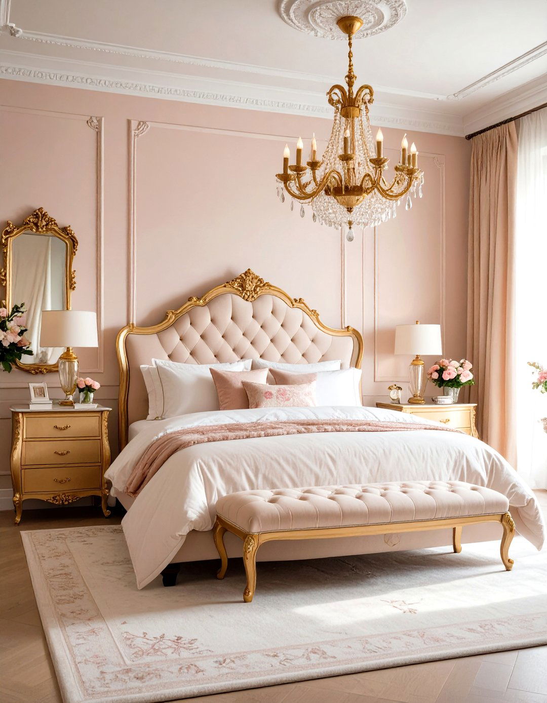 Rose Gold French Provincial Bedroom Style - 24 Rose Gold Bedroom Ideas