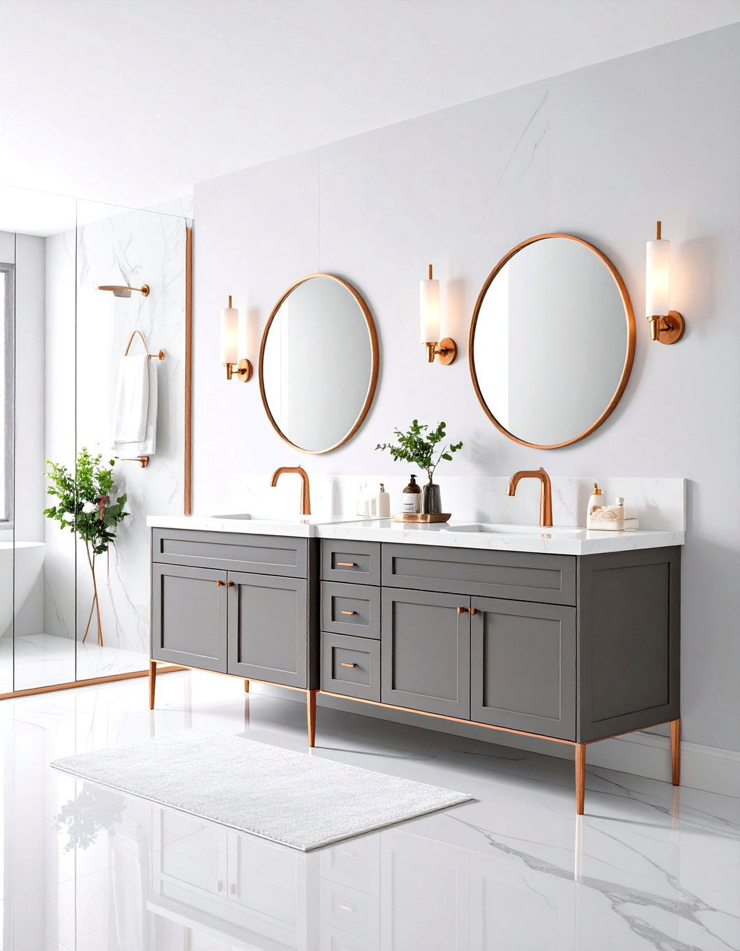 Rose Gold Glamour Oasis - 24 Romantic Bathroom Ideas