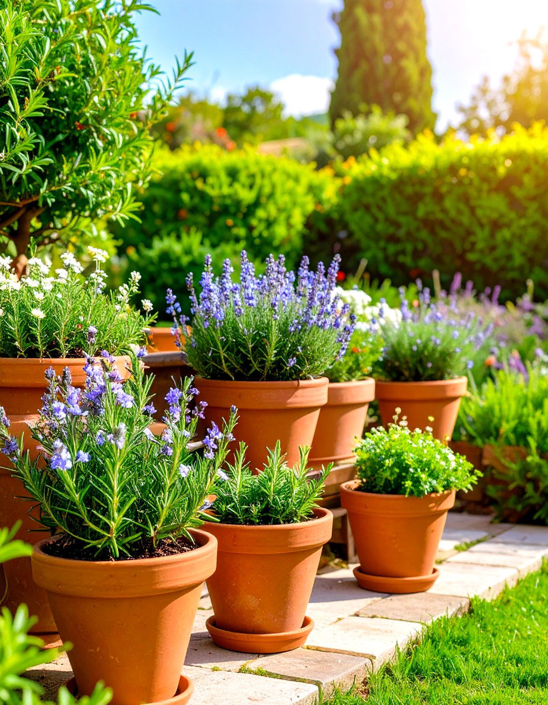 Rosemary for Mediterranean Fragrance - 24 Outdoor Plants for Patio