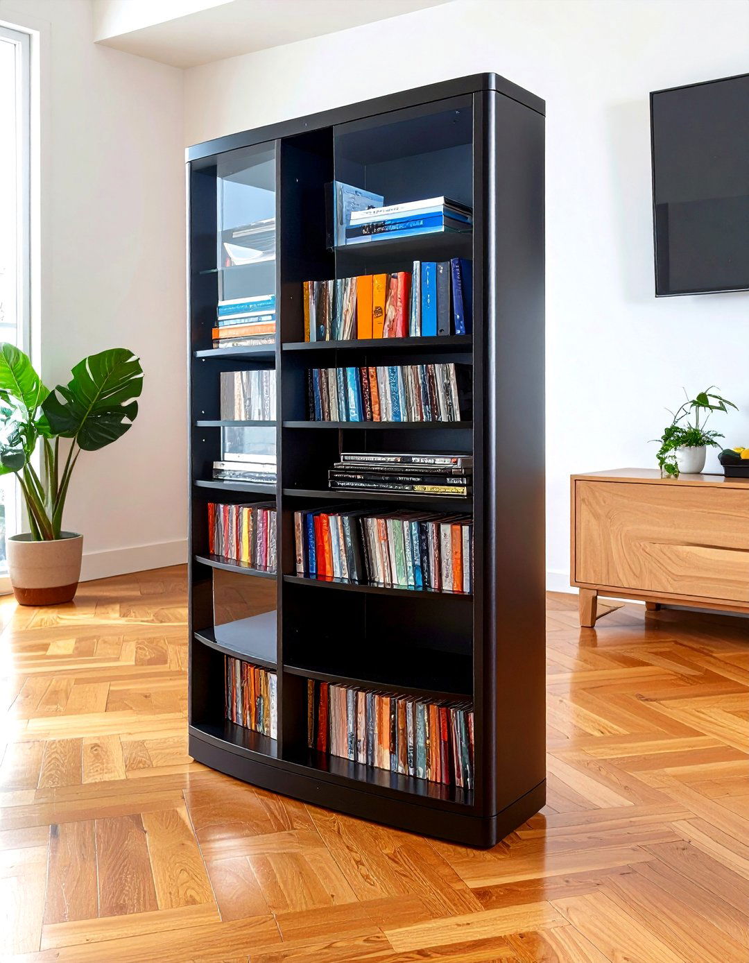 Rotating Corner CD Tower - 24 Cd Storage Ideas