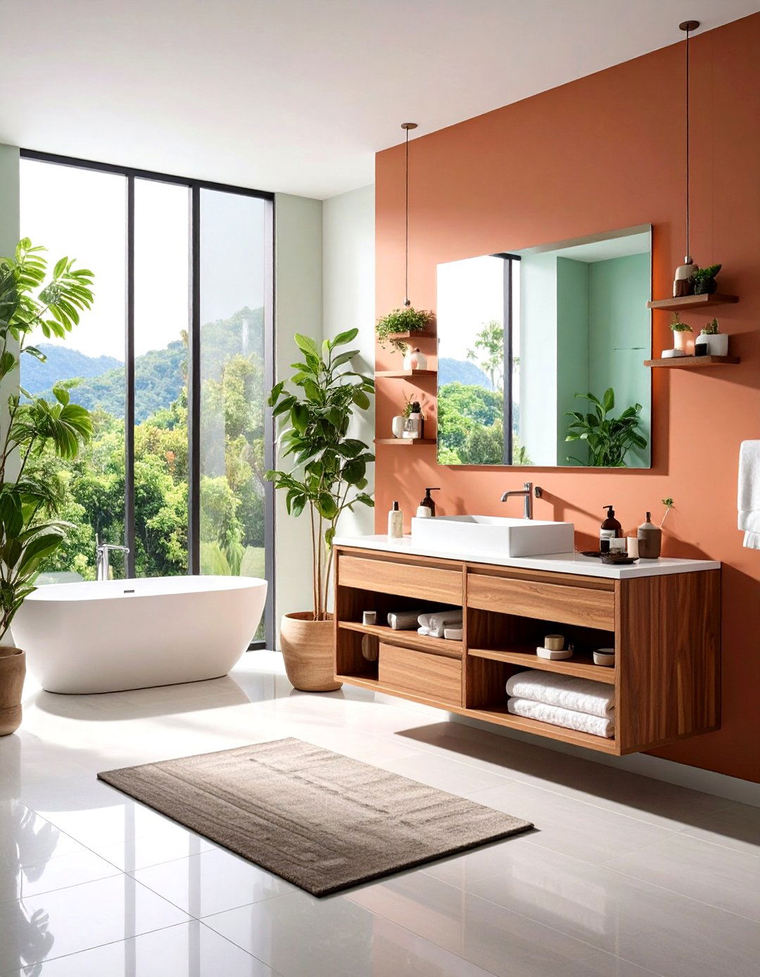 Rotating Corner Storage Cabinet - 24 Bathroom Furniture Ideas