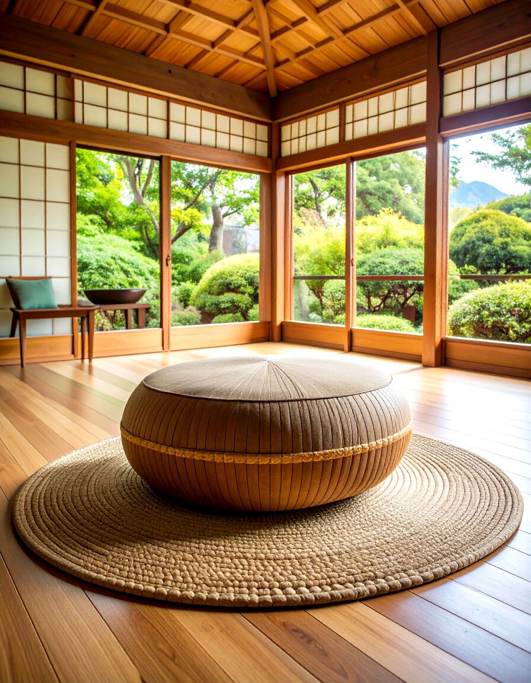Round Meditation Floor Cushions - 24 Floor Seating Ideas