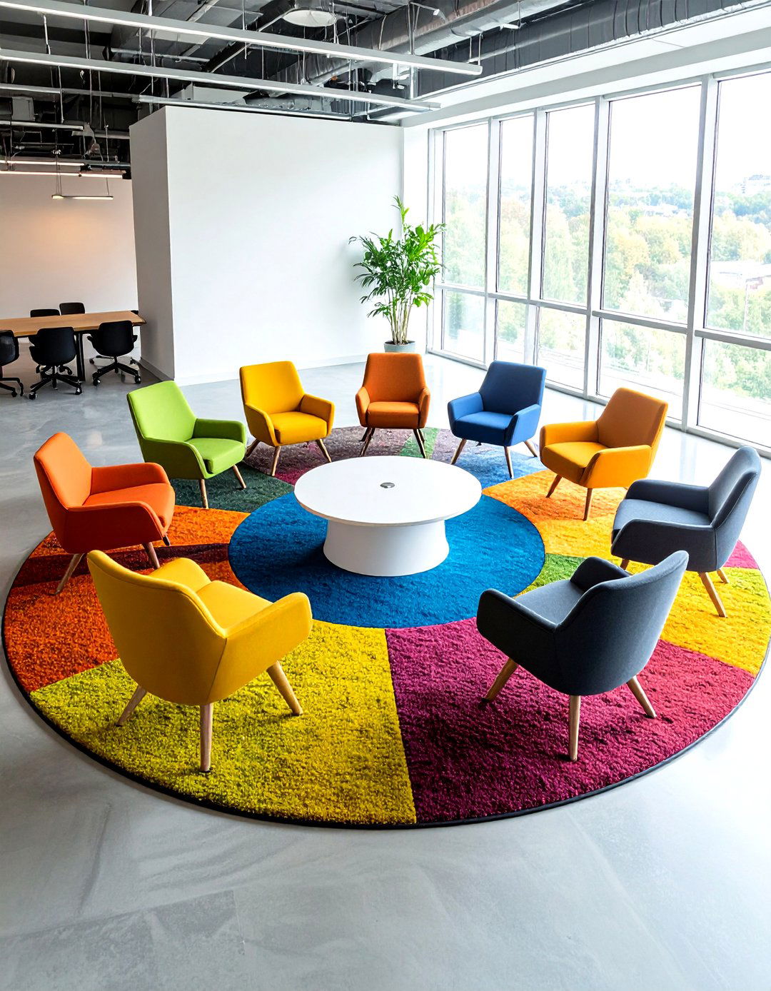 Round Office Area Rugs - 24 Office Rug Ideas