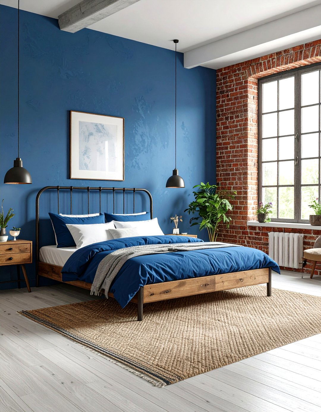 Royal Blue Industrial Bedroom - 24 Royal Blue Bedroom Ideas