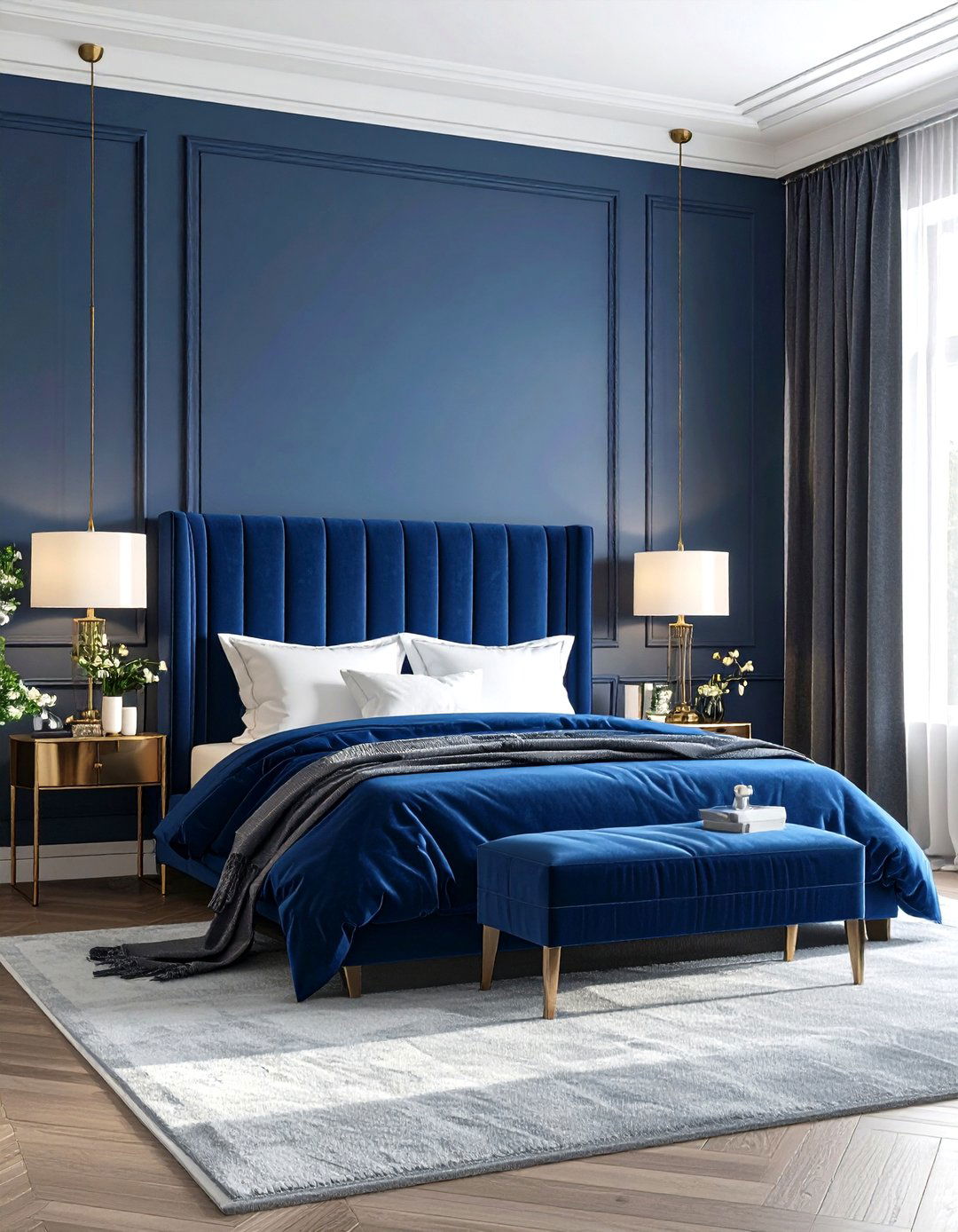 Royal Blue Romantic Bedroom - 24 Royal Blue Bedroom Ideas
