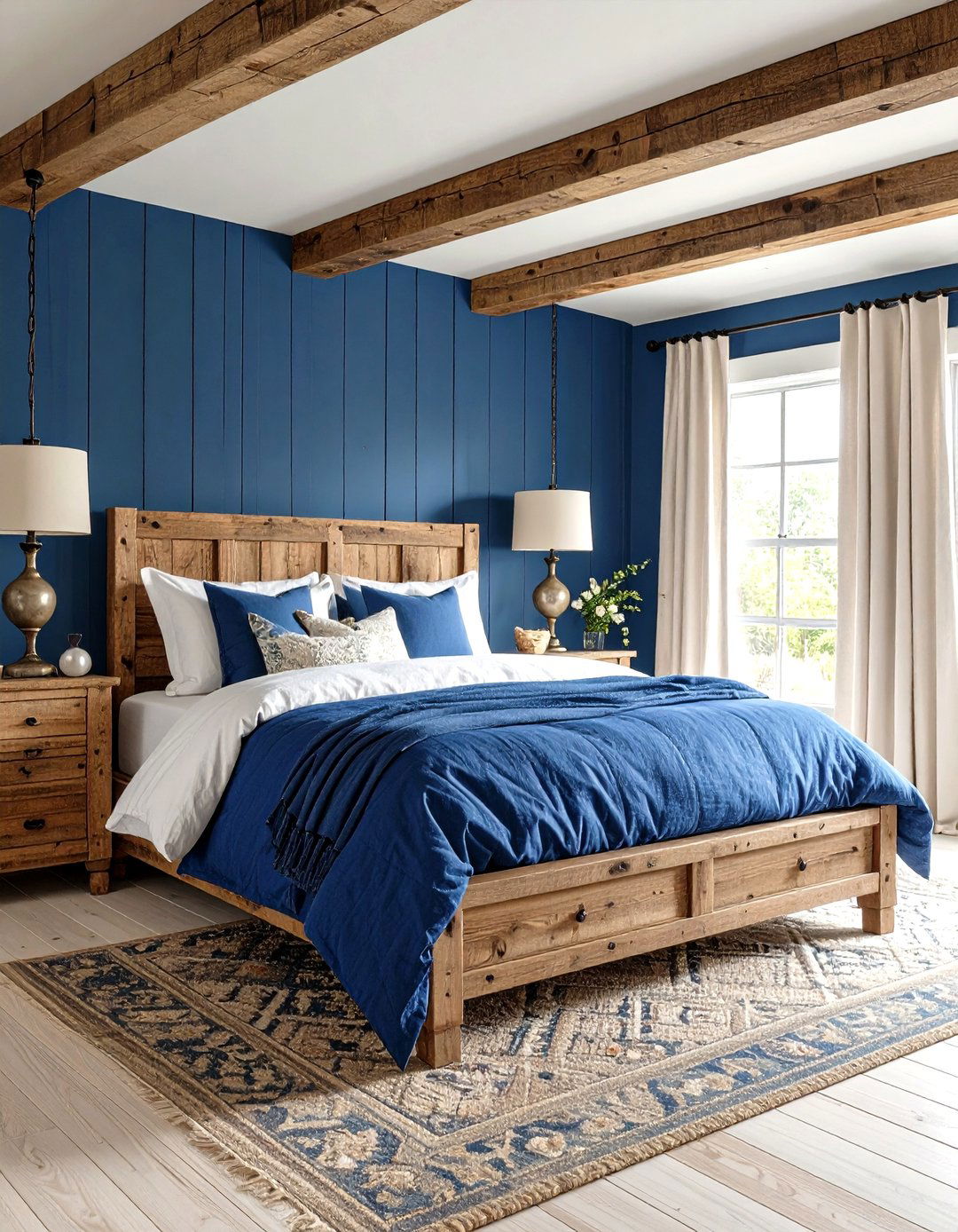 Royal Blue Rustic Bedroom - 24 Royal Blue Bedroom Ideas