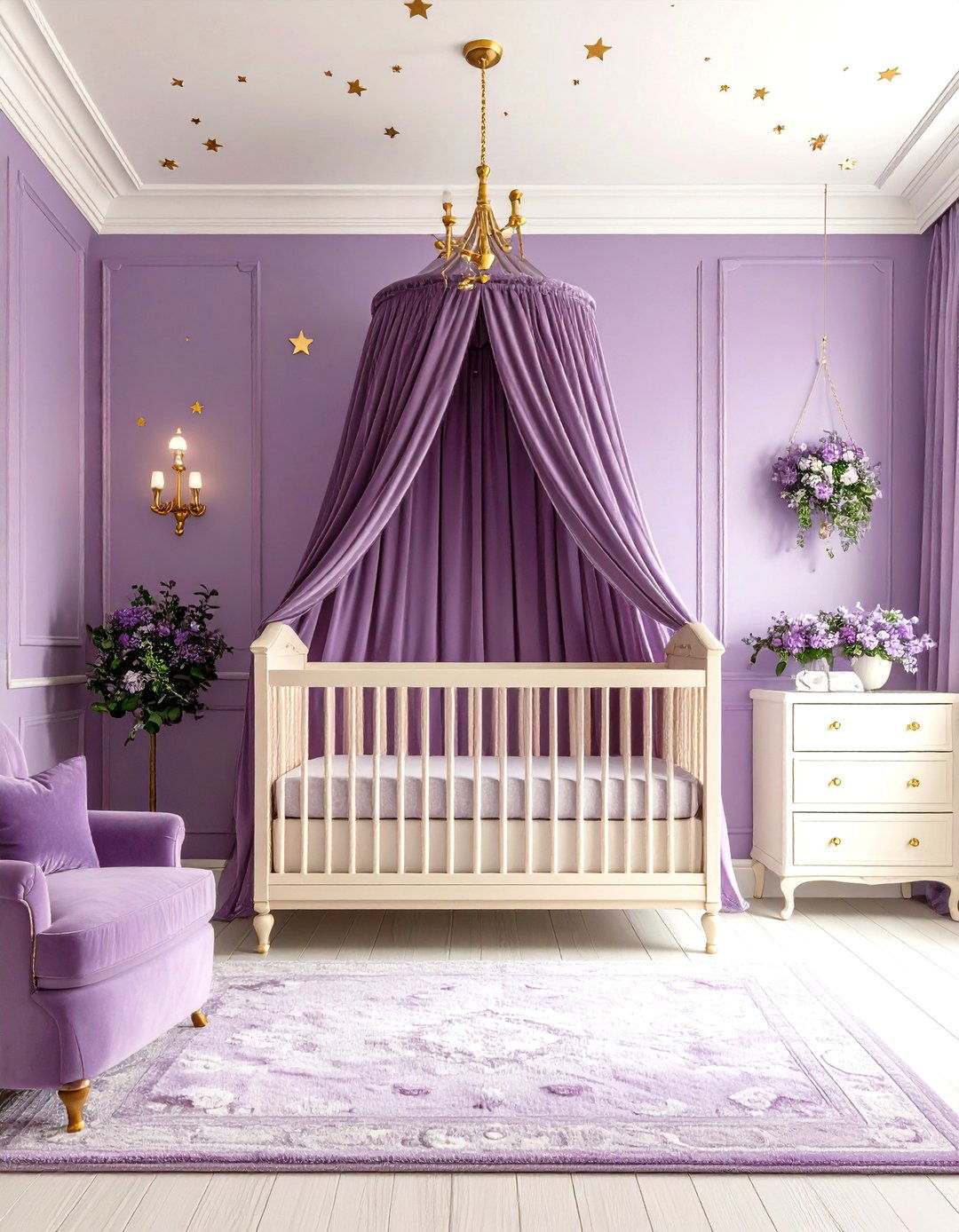 Royal Purple Princess Kingdom - 24 Princess Nursery Ideas
