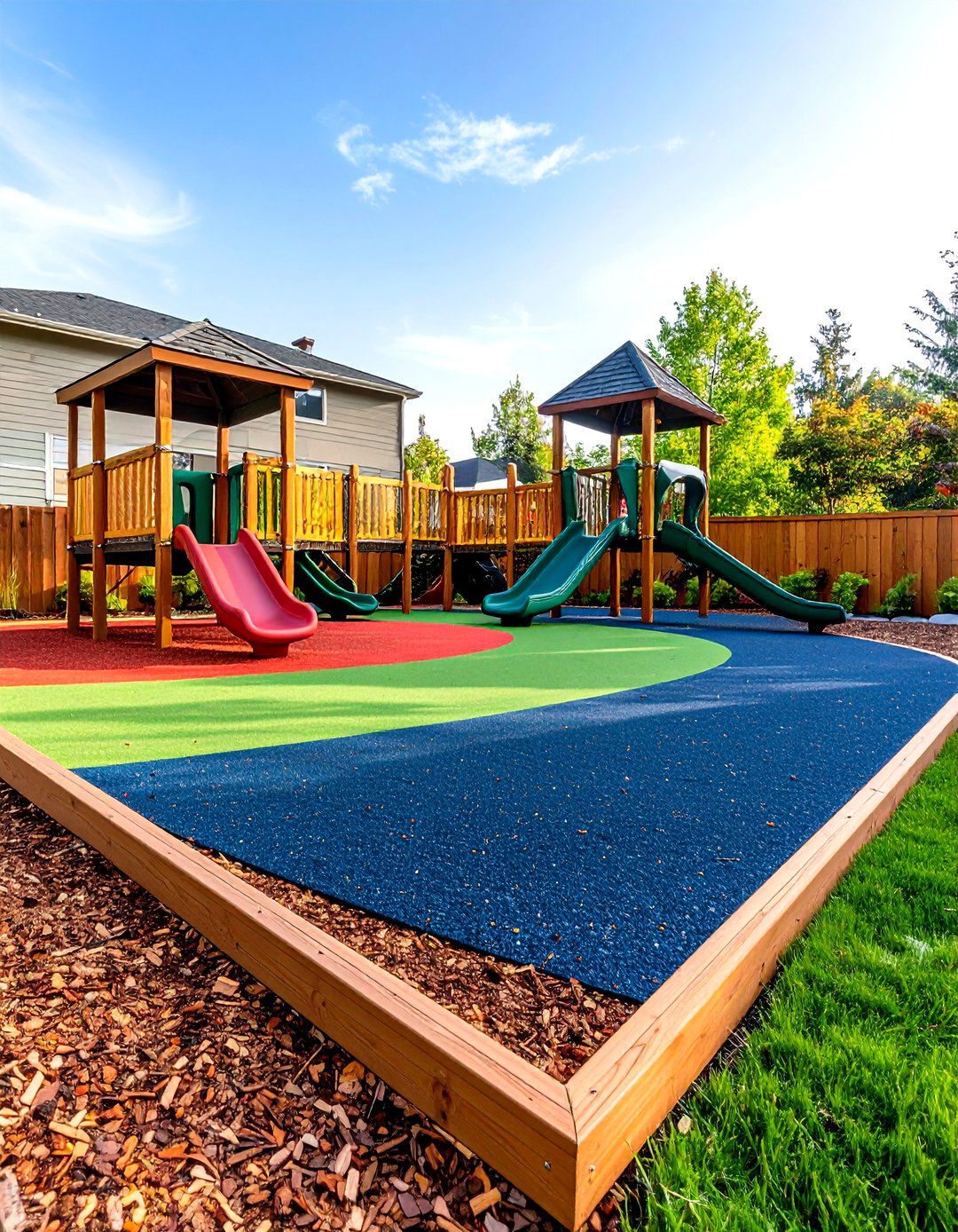 Rubber Mulch Playground Patio Design - 24 mulch patio ideas