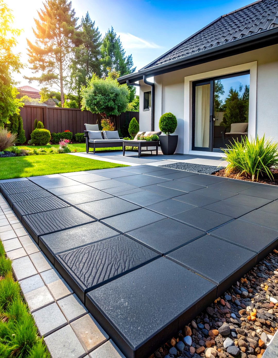 Rubber Patio Tiles - 24 Patio Flooring Ideas