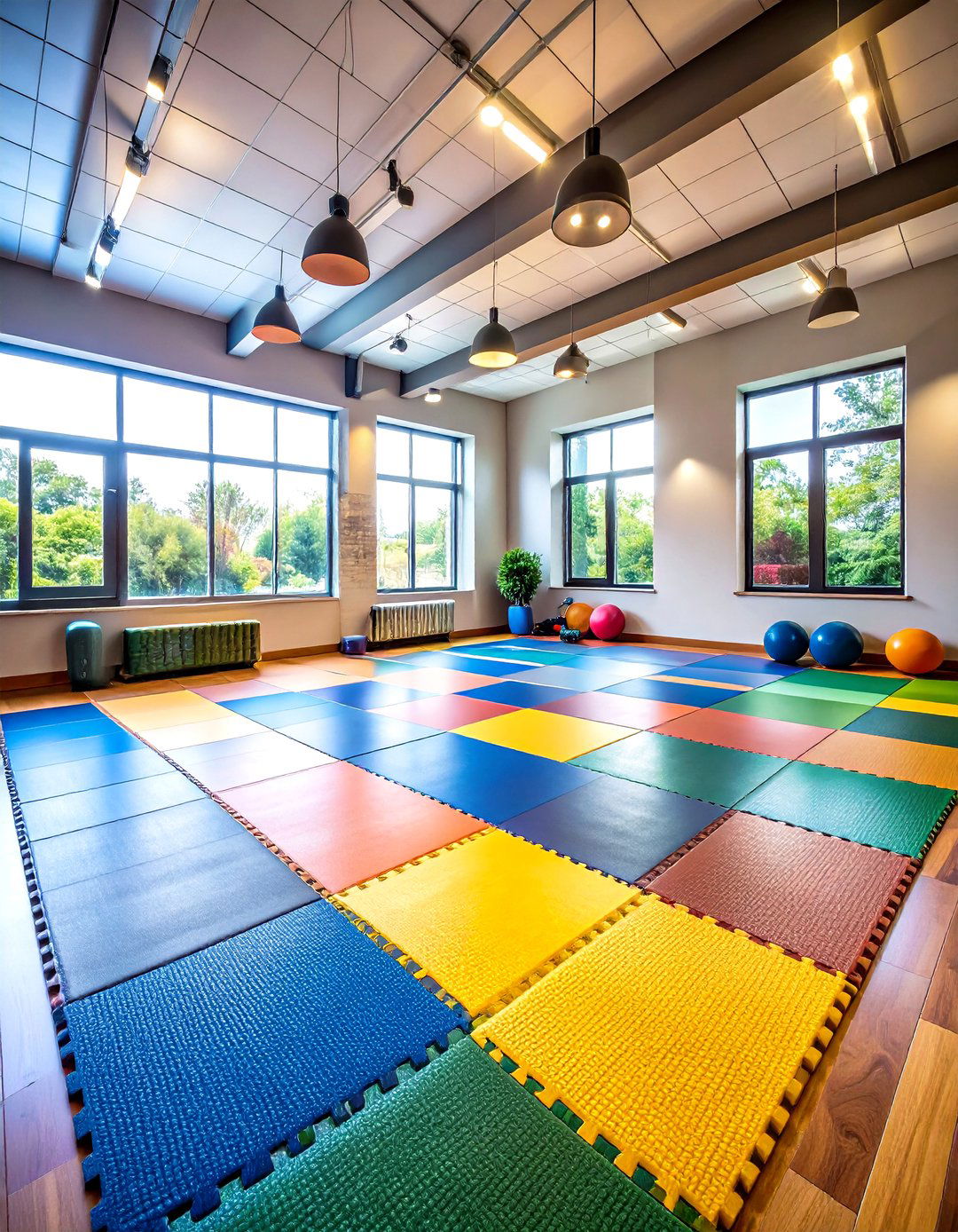 Rubber Tile Flooring Systems - 24 Man Cave Flooring Ideas