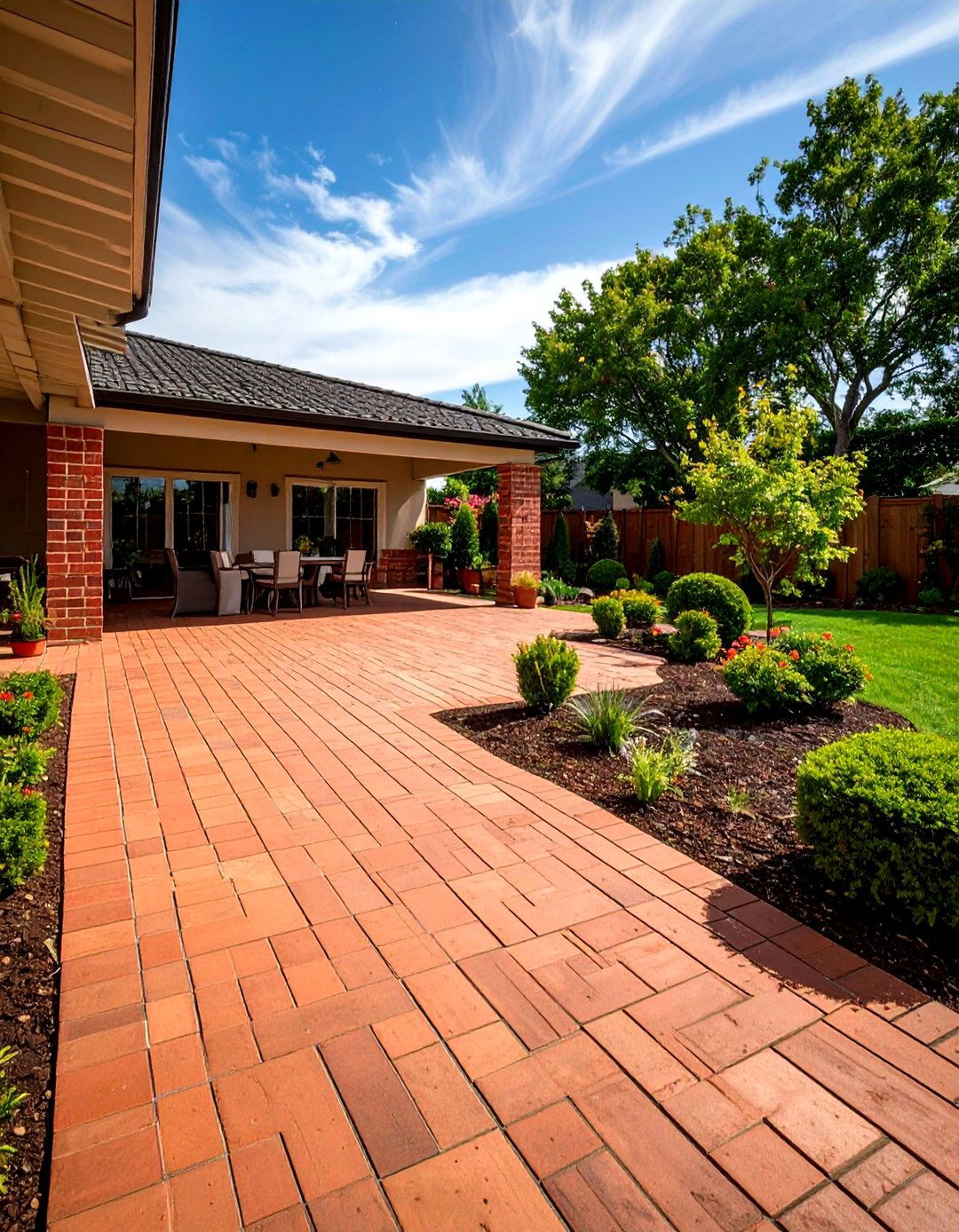 Running Bond Brick Patio Layout - 24 Brick Patio Ideas