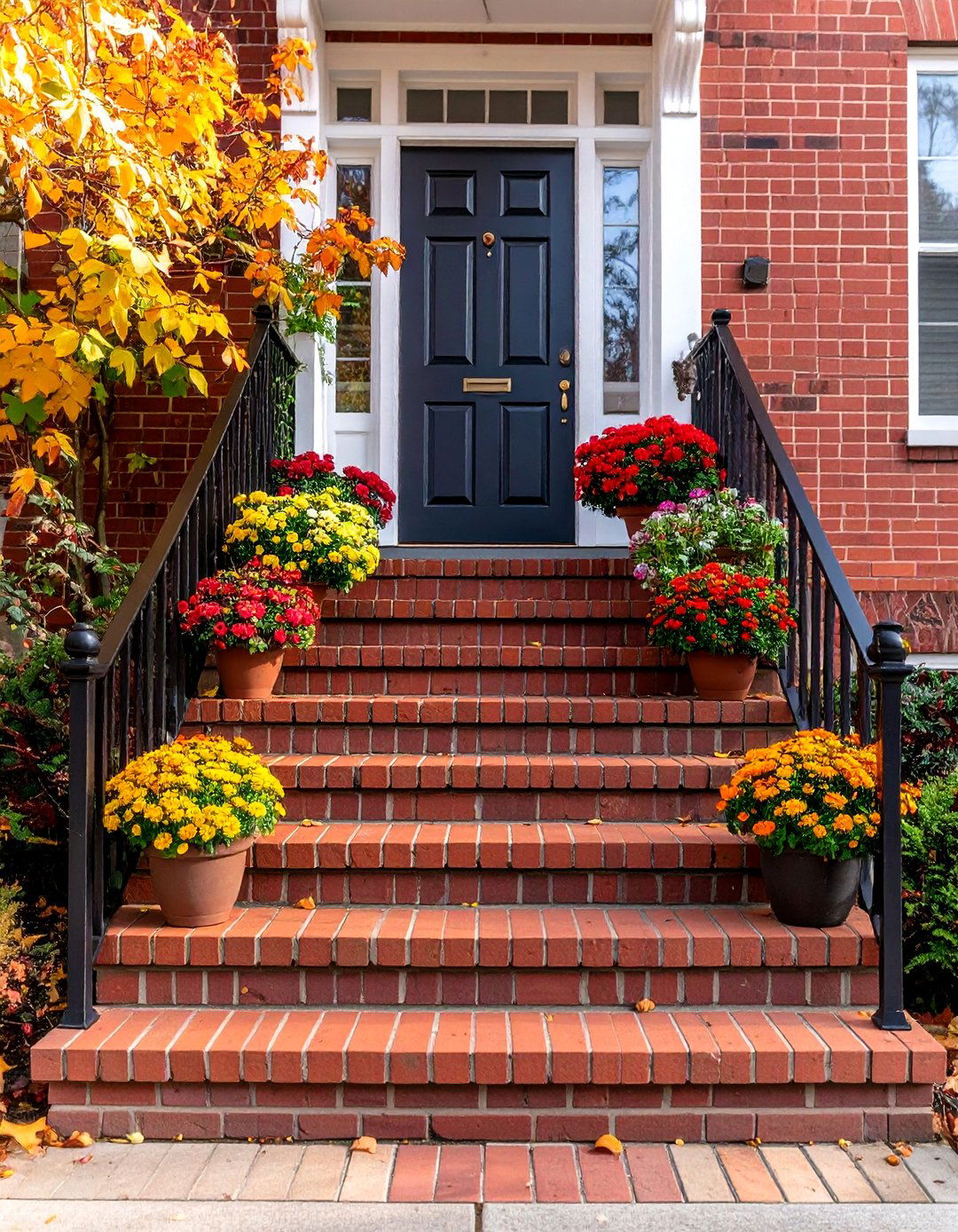 Running Bond Brick Pattern Steps - 24 Brick Front Steps Design Ideas