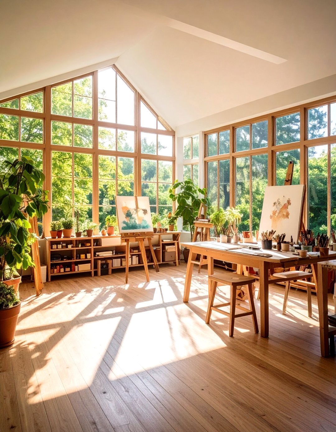 Rustic Art Studio Sunroom - 24 Rustic Sunroom Ideas