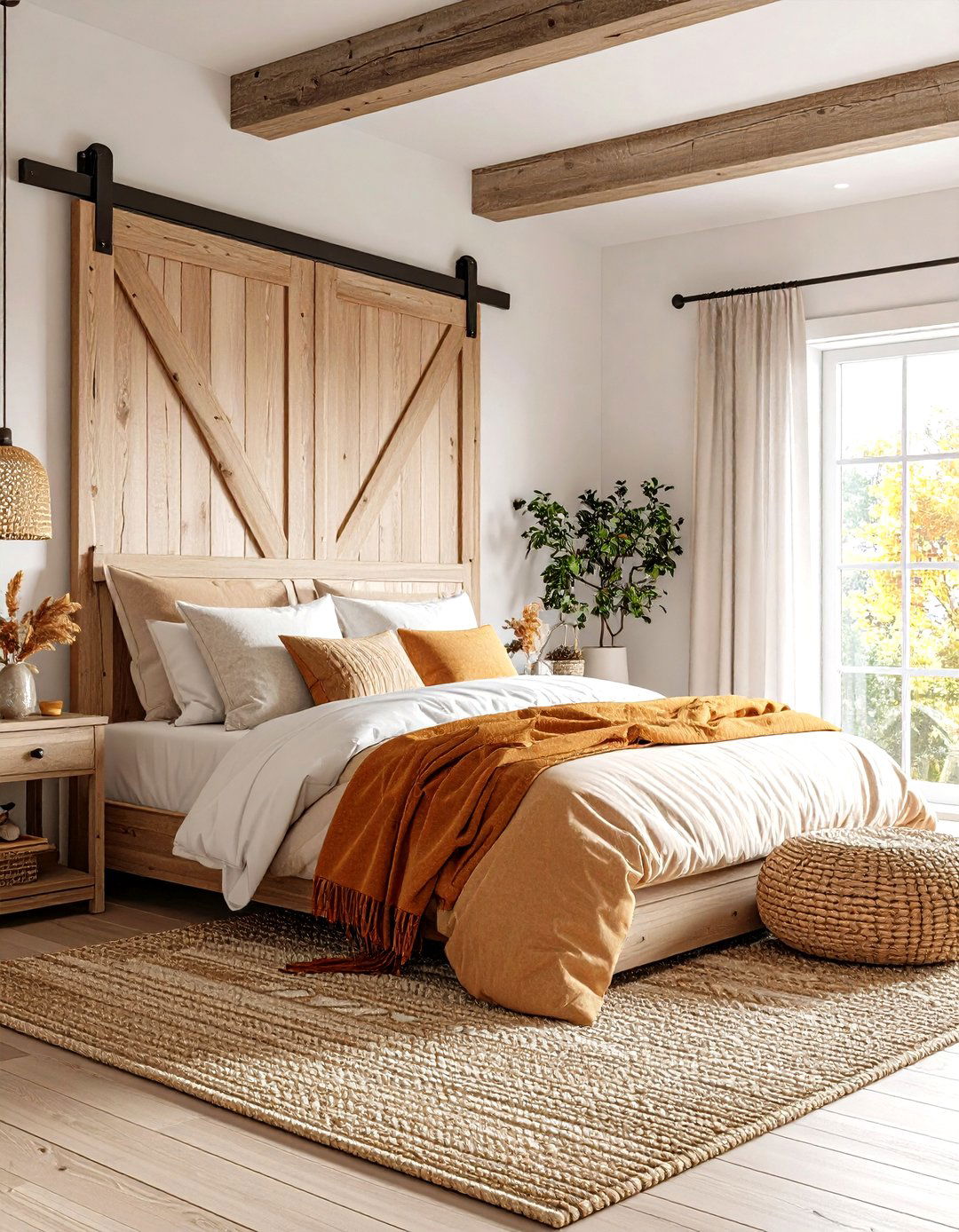 Rustic Barn Door Accents - 24 Country Bedroom Ideas