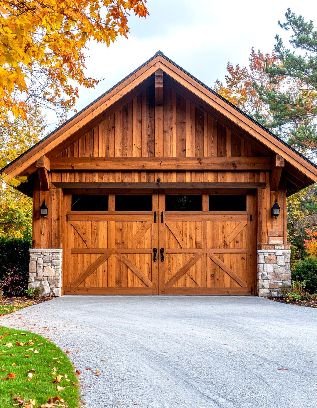 Rustic Barn Style Garage Door Trim - 24 Exterior Garage Door Trim Ideas