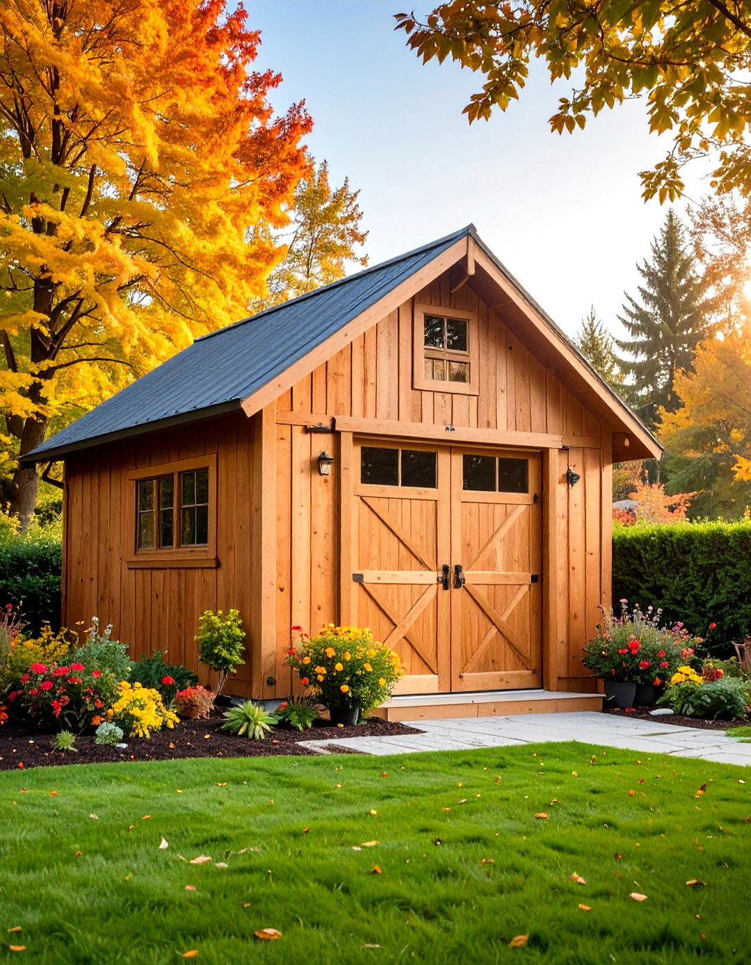Rustic Barn Style Storage Shed - 24 Garden Shed Ideas