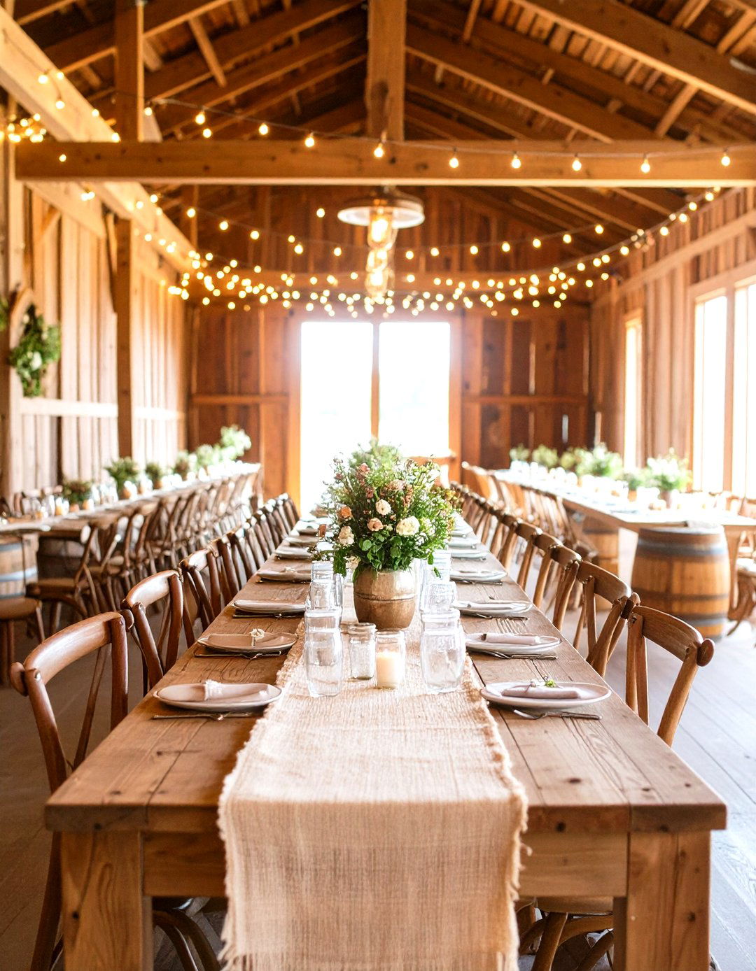Rustic Barn Wedding with Mason Jar Centerpieces - 24 Barn Wedding Ideas