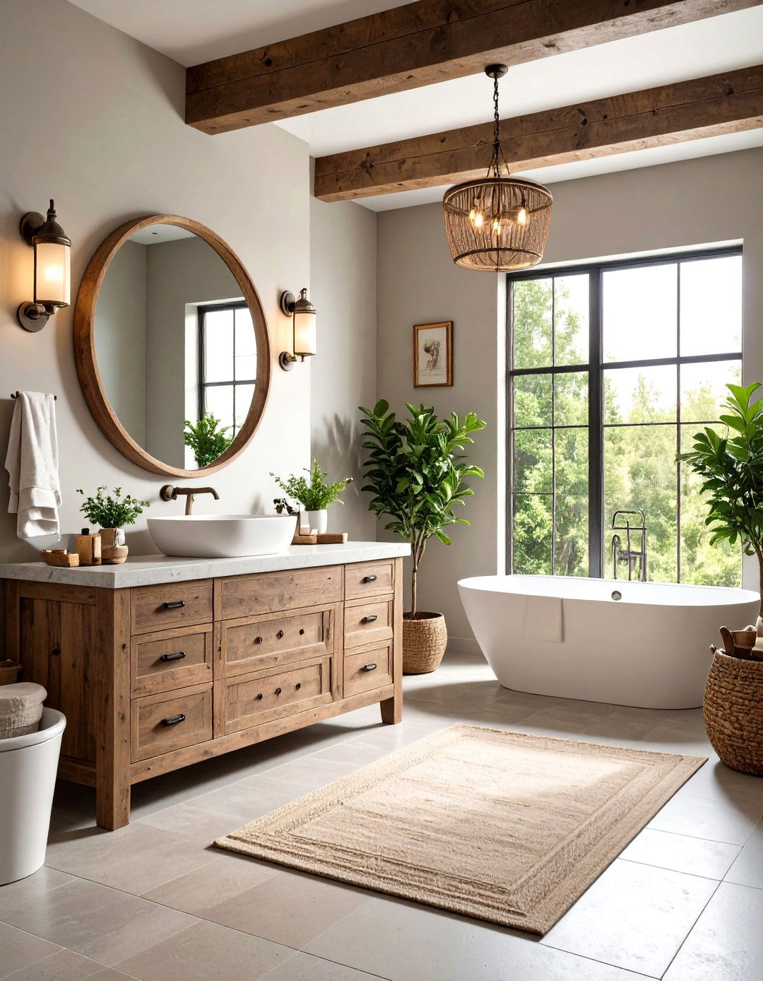 Rustic Bathroom Charm - 24 Neutral Bathroom Ideas