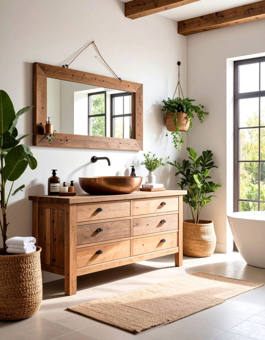 Rustic Bathroom Vanities - 24 Rustic Interior Design Ideas