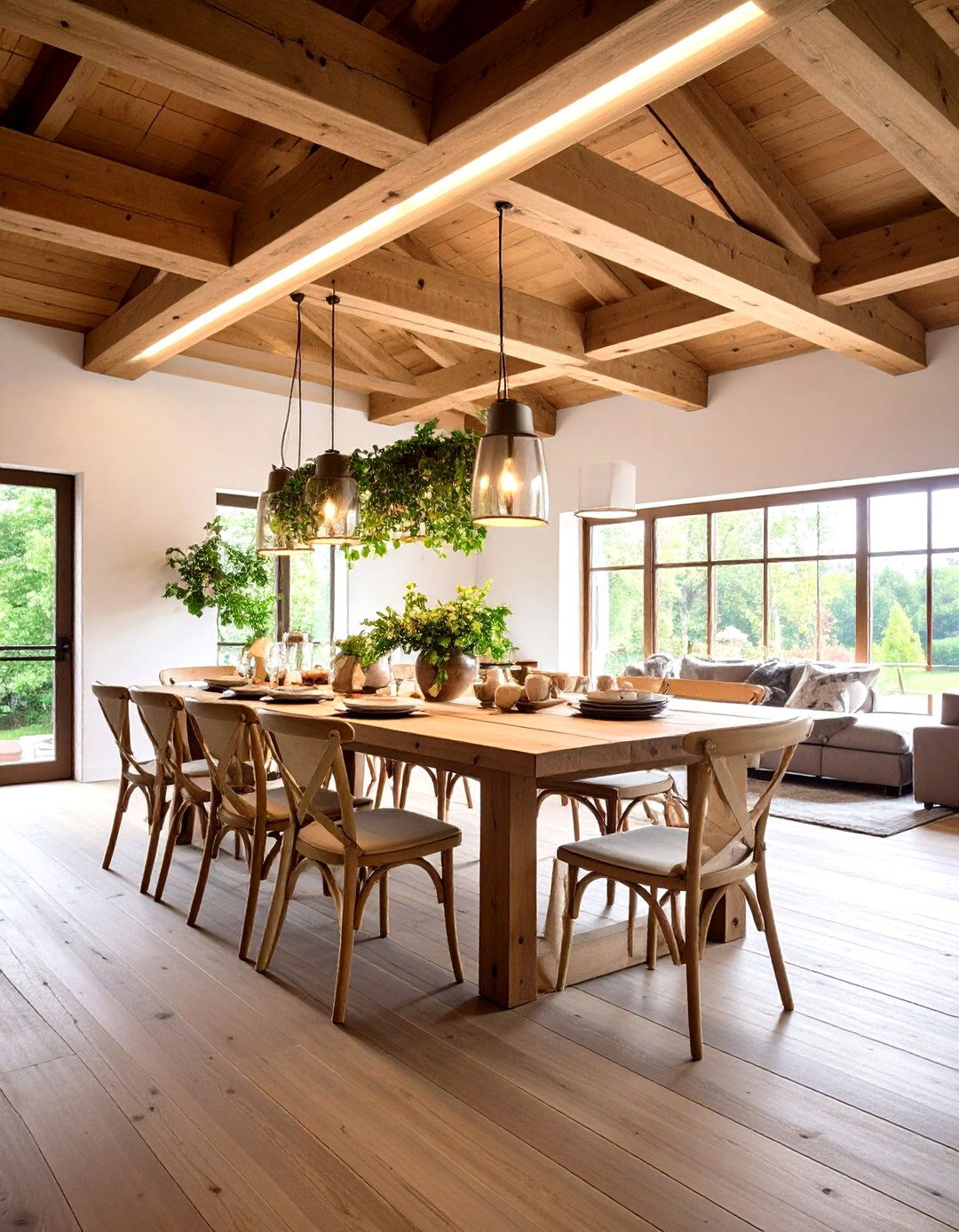 Rustic Beam Integration Lighting - 24 Vaulted Ceiling Lighting Ideas