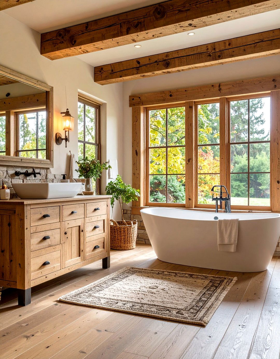 Rustic Beige Farmhouse Charm - 24 Beige Bathroom Ideas