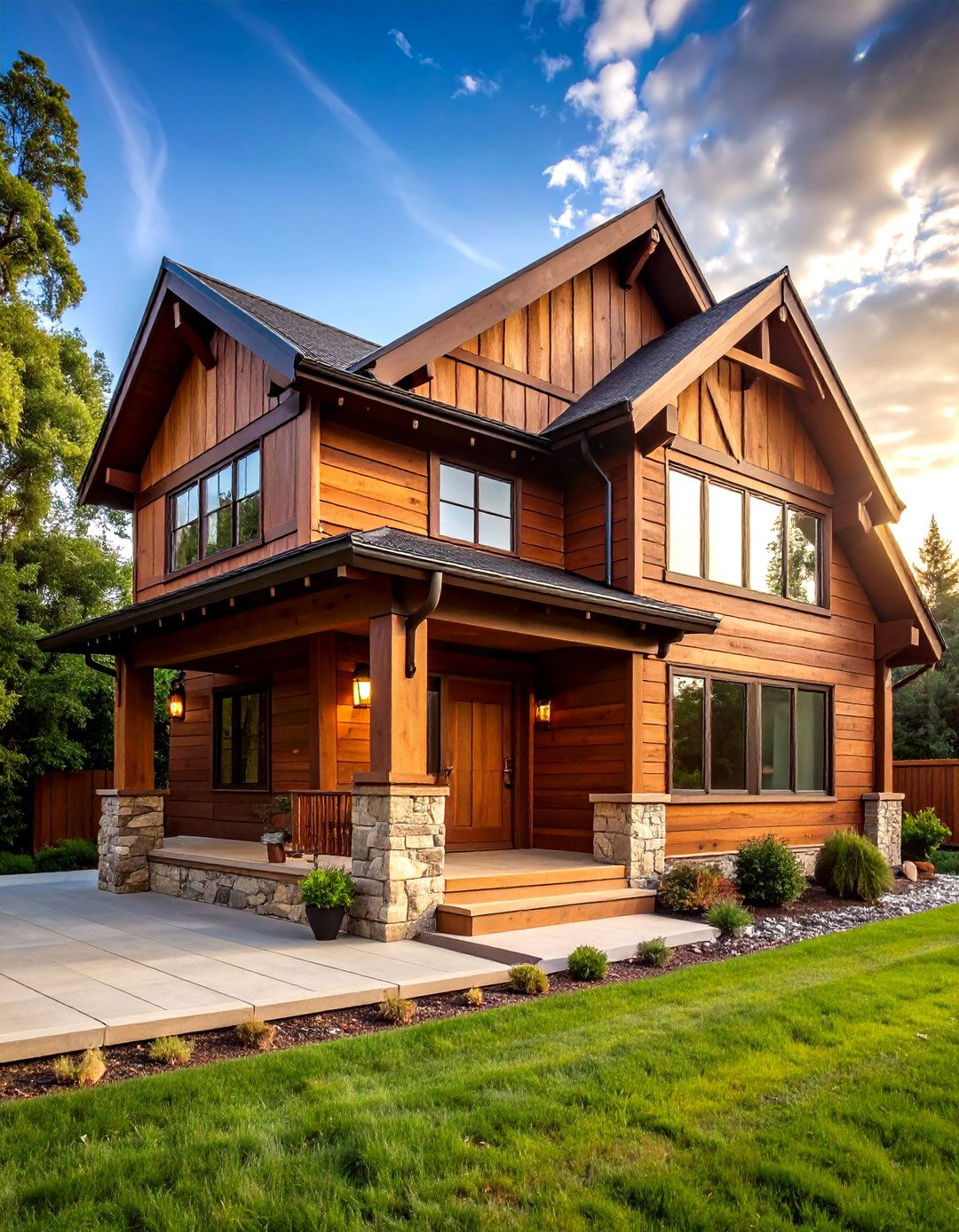 Rustic Brown Wood Stain Exterior - 24 Brown Exterior House Colors