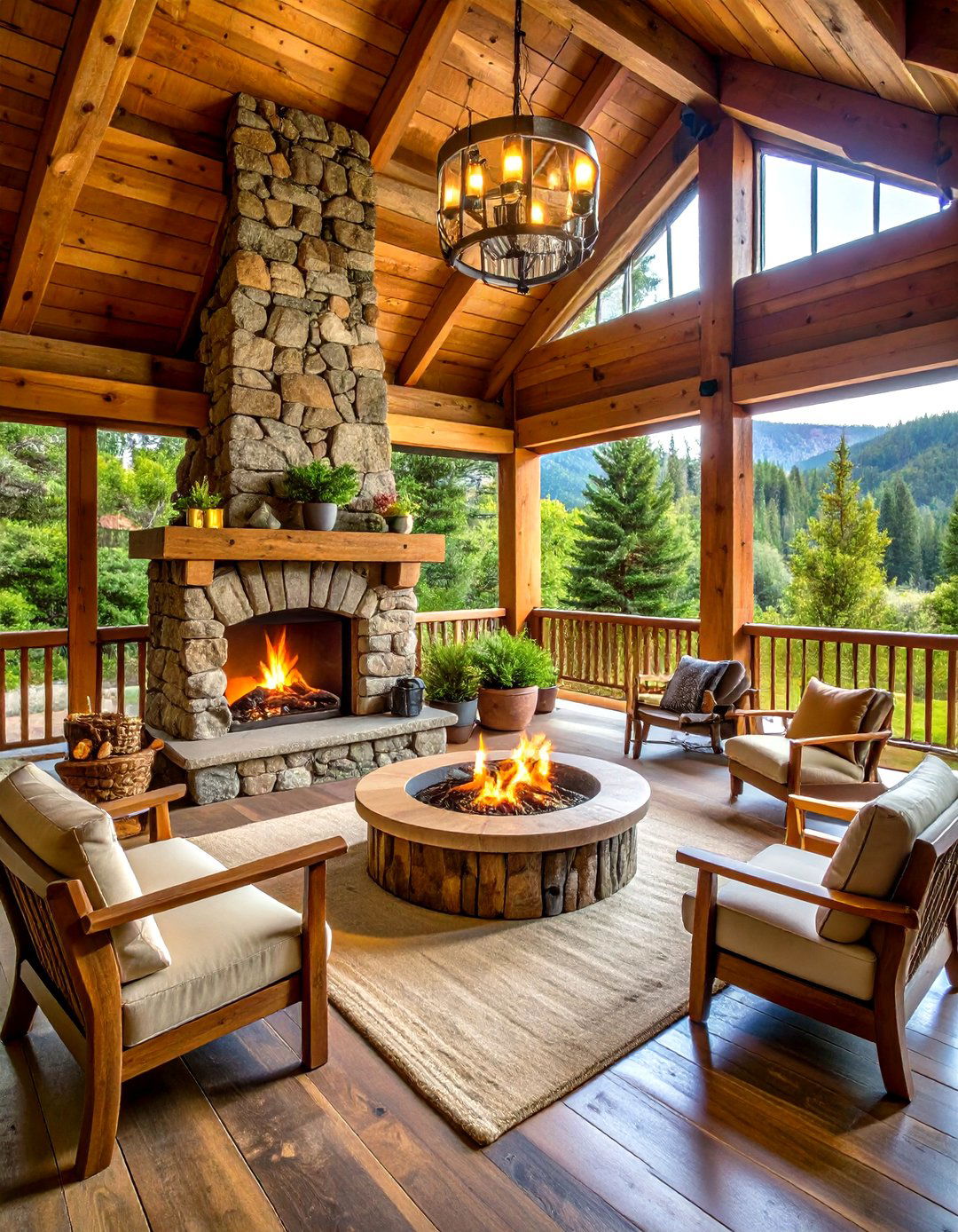 Rustic Cabin Atmosphere - 24 Tree Stump Fire Pit Ideas