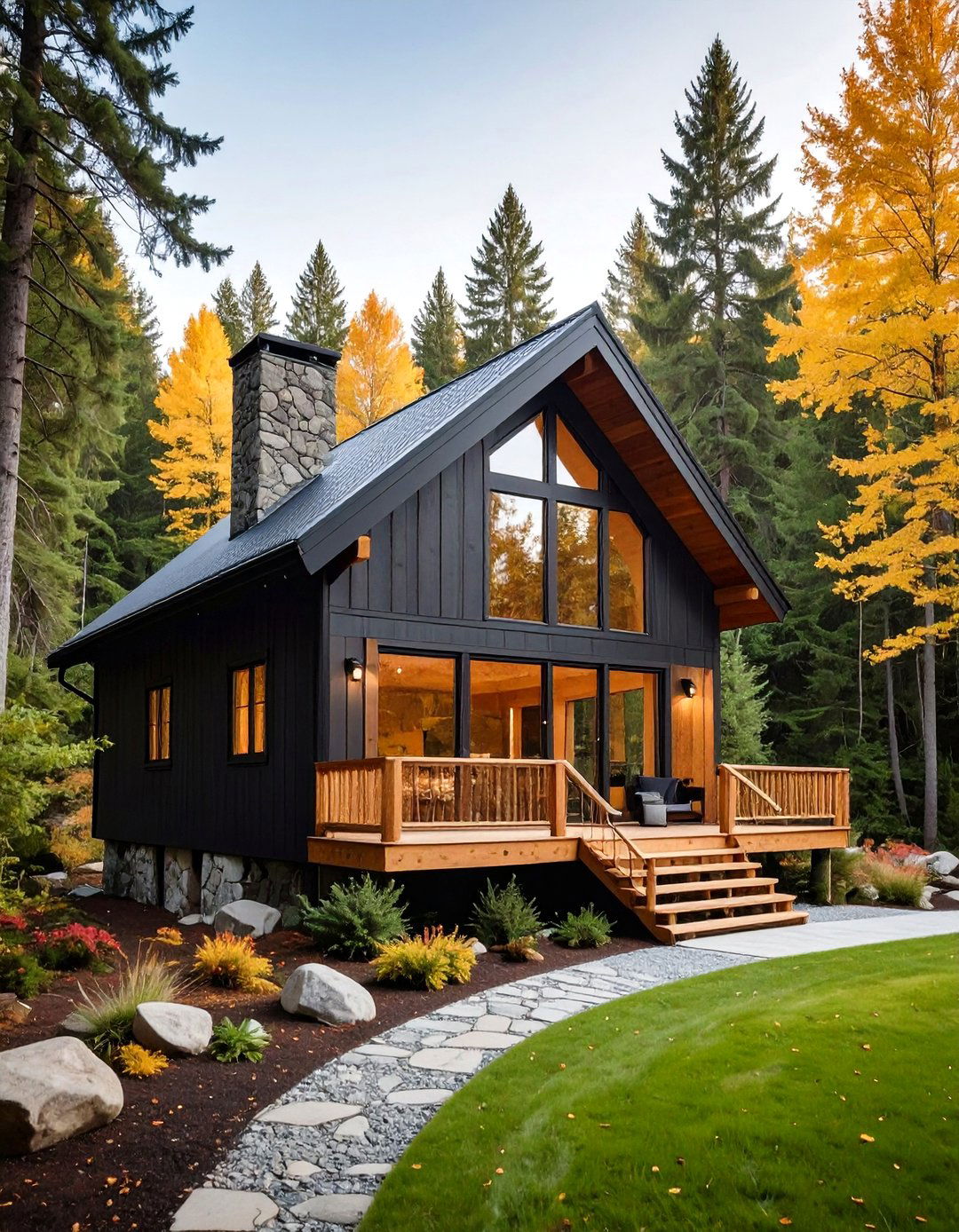 Rustic Cabin Black Wood Siding - 24 black siding house ideas