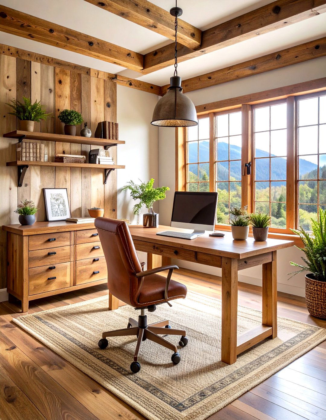 Rustic Cabin Office - 24 Home Office Ideas for Him