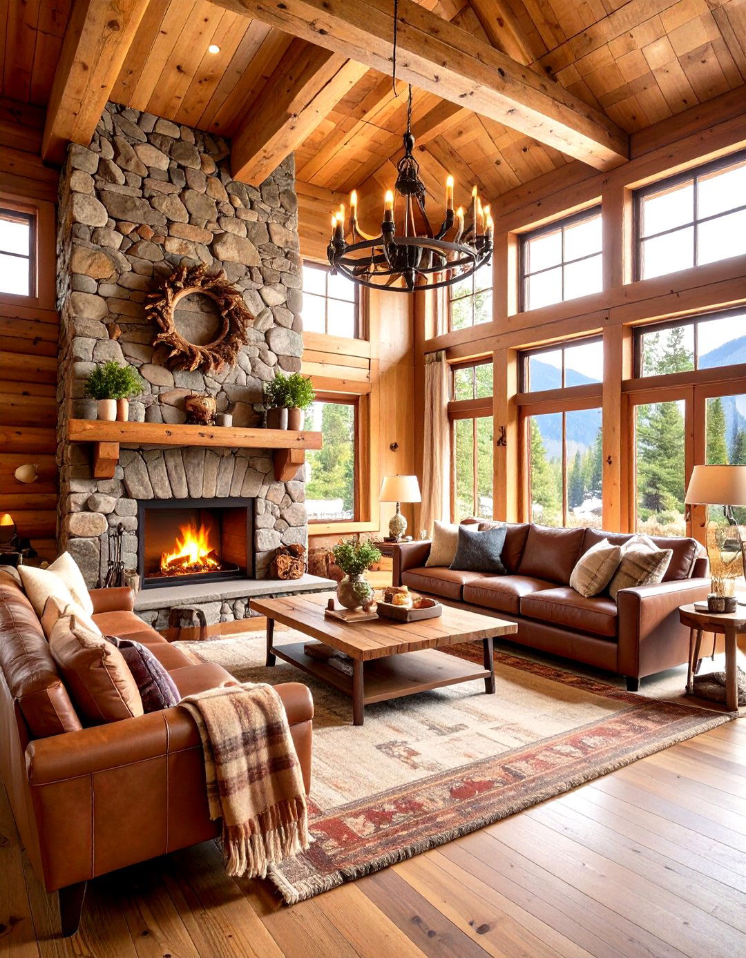 Rustic Cabin Retreat - 24 Country Living Room Ideas