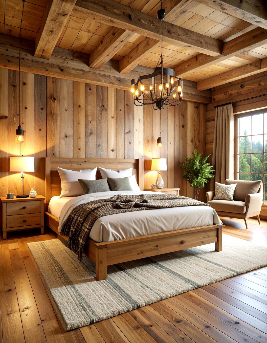 Rustic Cabin Wood Bedroom Theme - 24 Forest Themed Bedroom Ideas