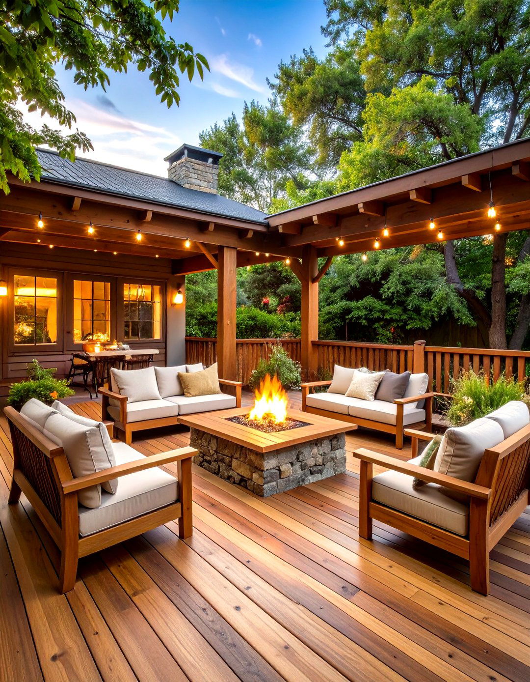 Rustic Cedar Entertainment Hub - 24 Large Deck Ideas