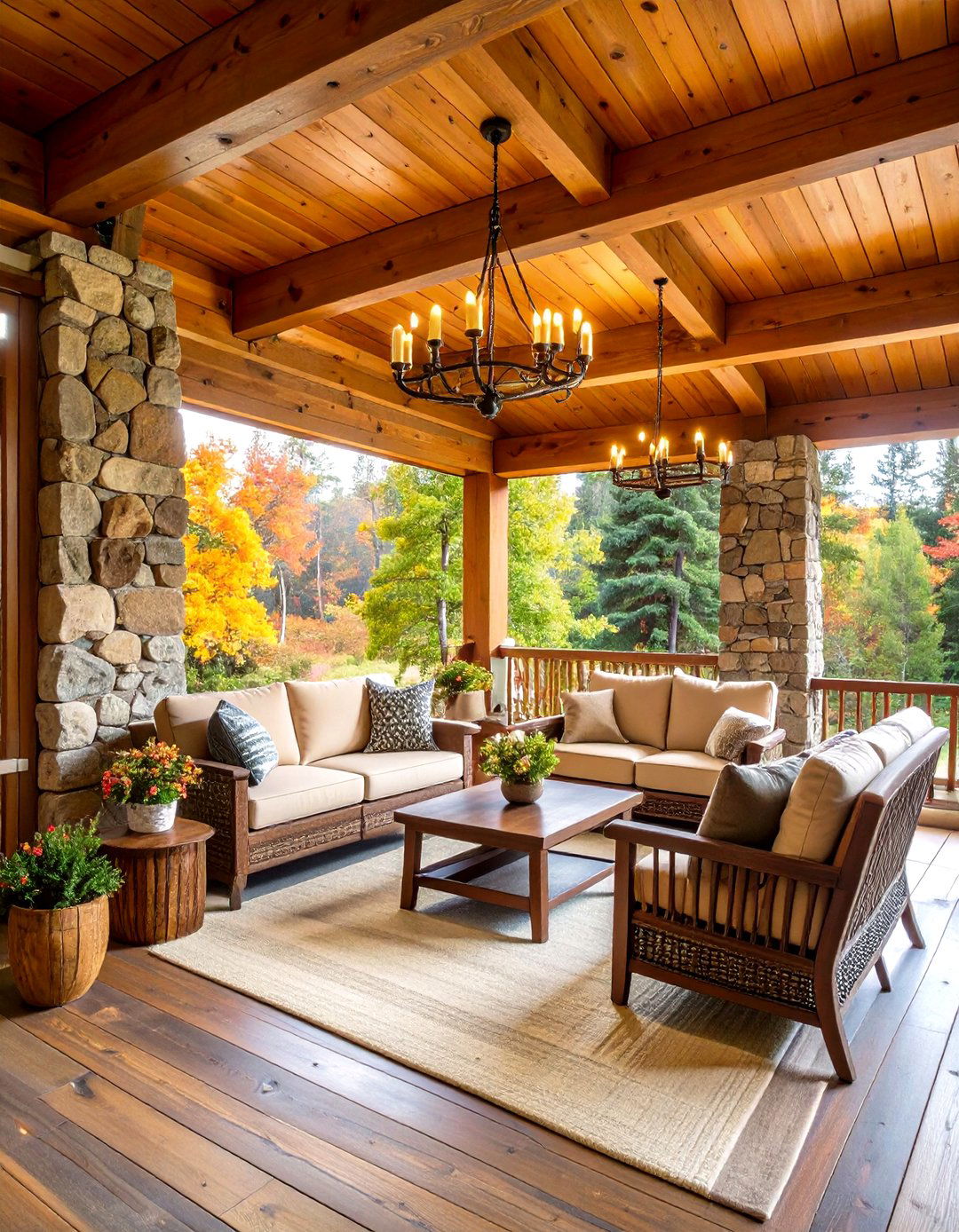 Rustic Cedar Three Season Porch - 24 Three Season Porch Ideas