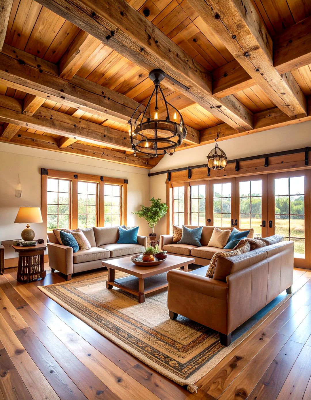 Rustic Ceiling Beam Installation - 24 Cowboy Room Decor Ideas