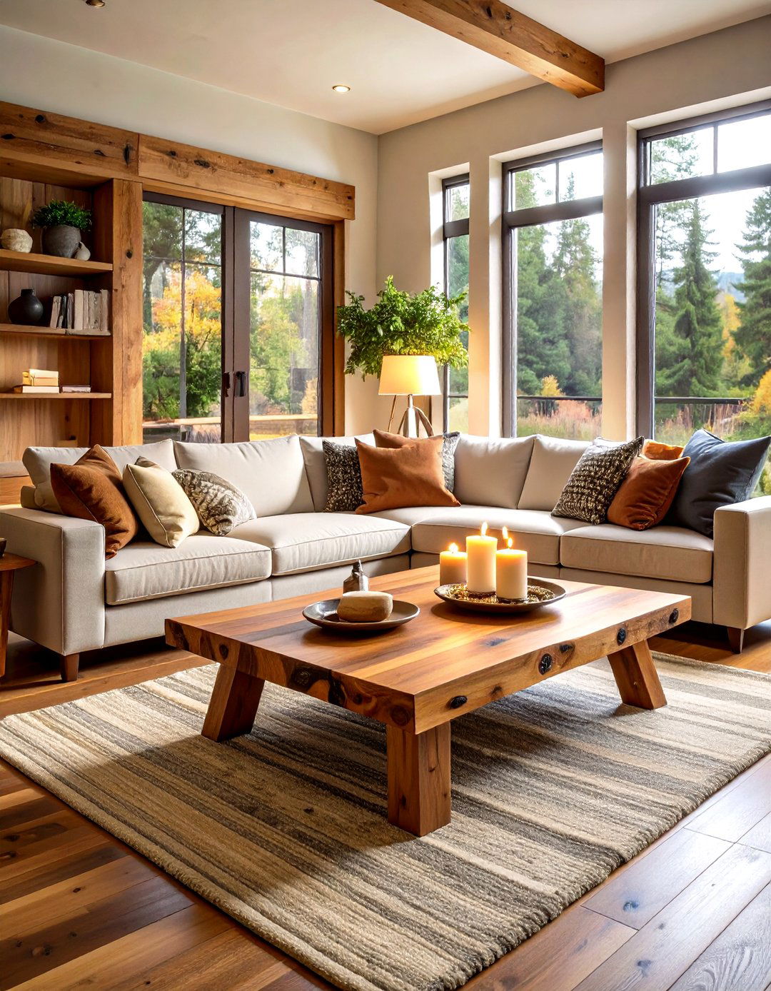 Rustic Coffee Table Styling - 24 Rustic Living Room Ideas