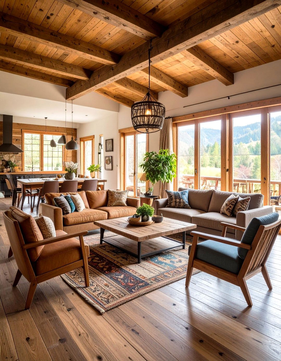 Rustic Conversation Area Layout - 24 Rustic Living Room Ideas